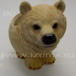 Белый медведь. Декоративное кашпо. Керамика. Китай. = 750 руб